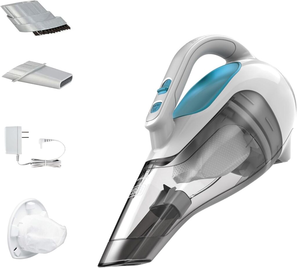 BLACK+DECKER dustbuster Cordless Handheld Vacuum, Portable Vacuum for Car and Home Rechargeable, Powerful Suction, Wide Mouth (HHVI315JO42)