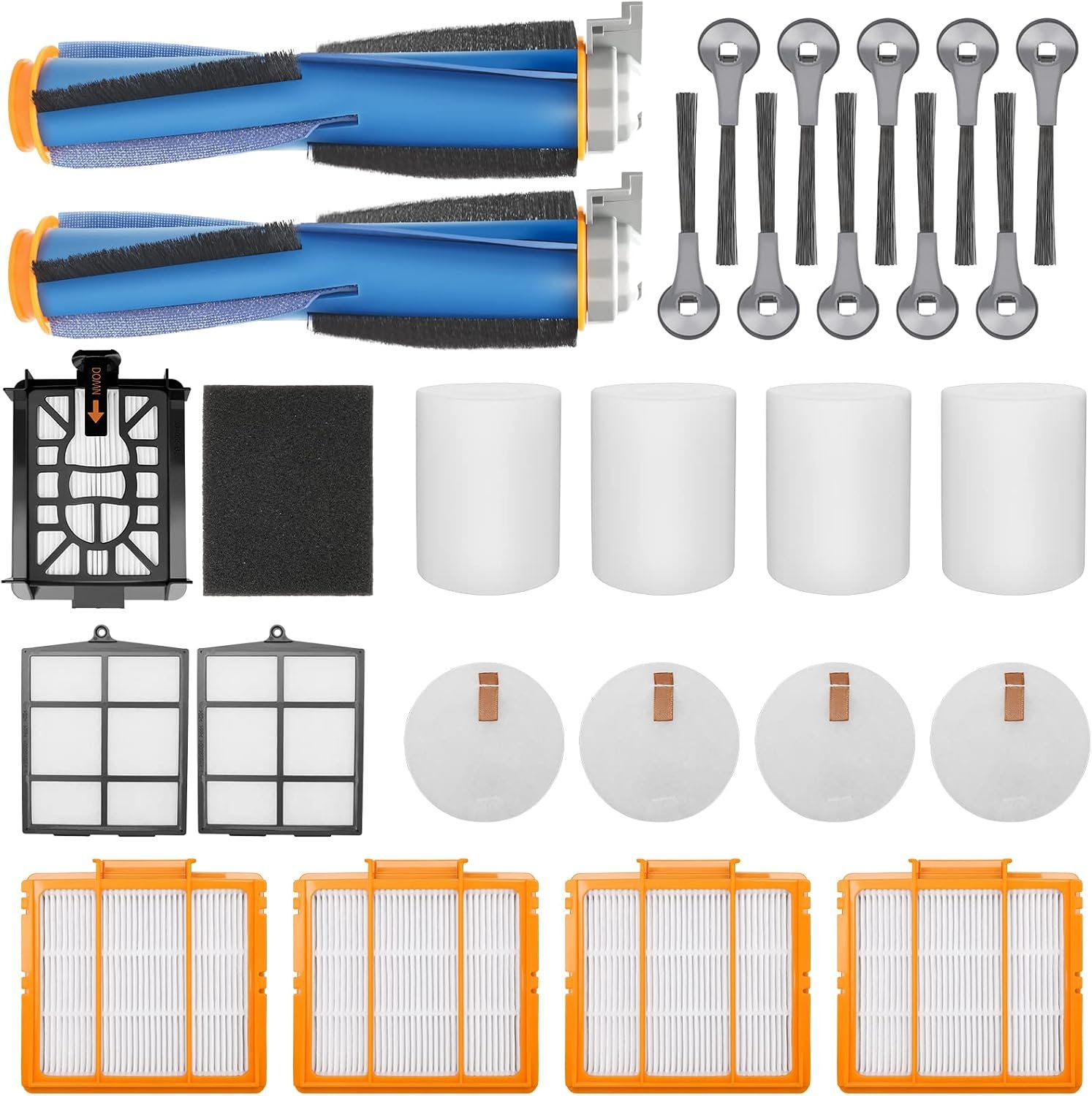 Shark Robot Vacuum Filter Vacuum Replacement Parts for Shark AI AV2501S AV2501AE AV2511AE Robot Vac | Replacement Filter Accessories Kits For Shark AV2610WA RV2502AE RV2610WA RV2520 AV2510 AV251WAXUS Ultra Robot Vacuum Cleaner